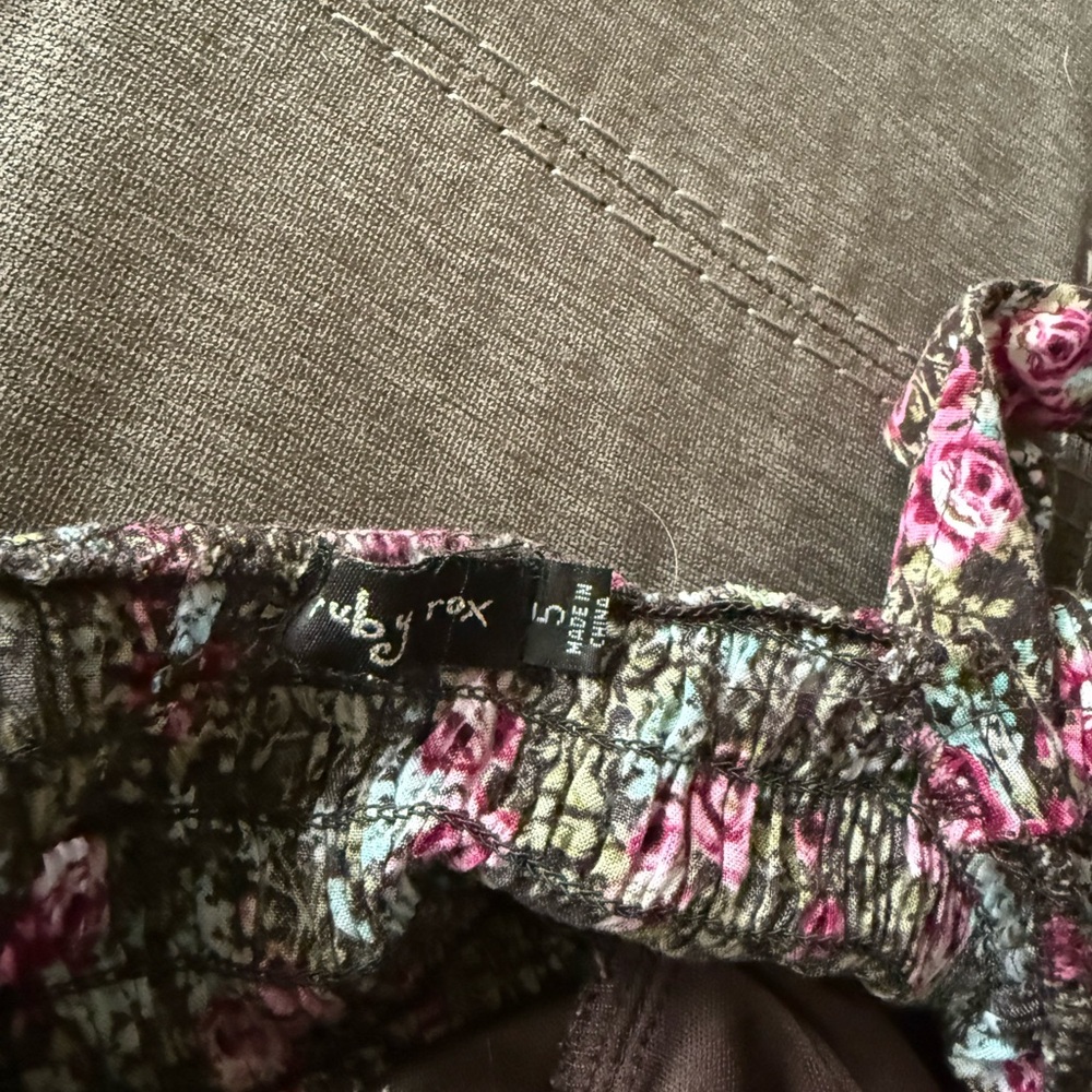 Ruby Rox Floral Ruffle Dress - Pink and Blue - Picture 3 of 3